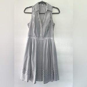 Express Size 6 Blue and White Striped Dress